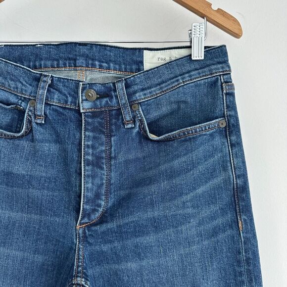 Rag & Bone Jeans Mens Size 32 x 32 Slim Fit 2 Beldon Japanese Button Fly Stretch - Picture 4 of 13